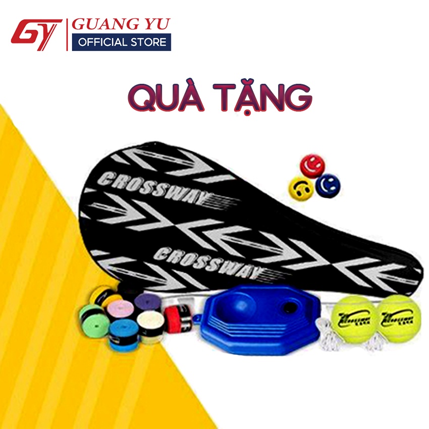 Vợt Tennis GUANG YU Khung Sợi Carbon Cao Cấp Tặng Kèm Bộ Đế Và Bóng Tập Luyện