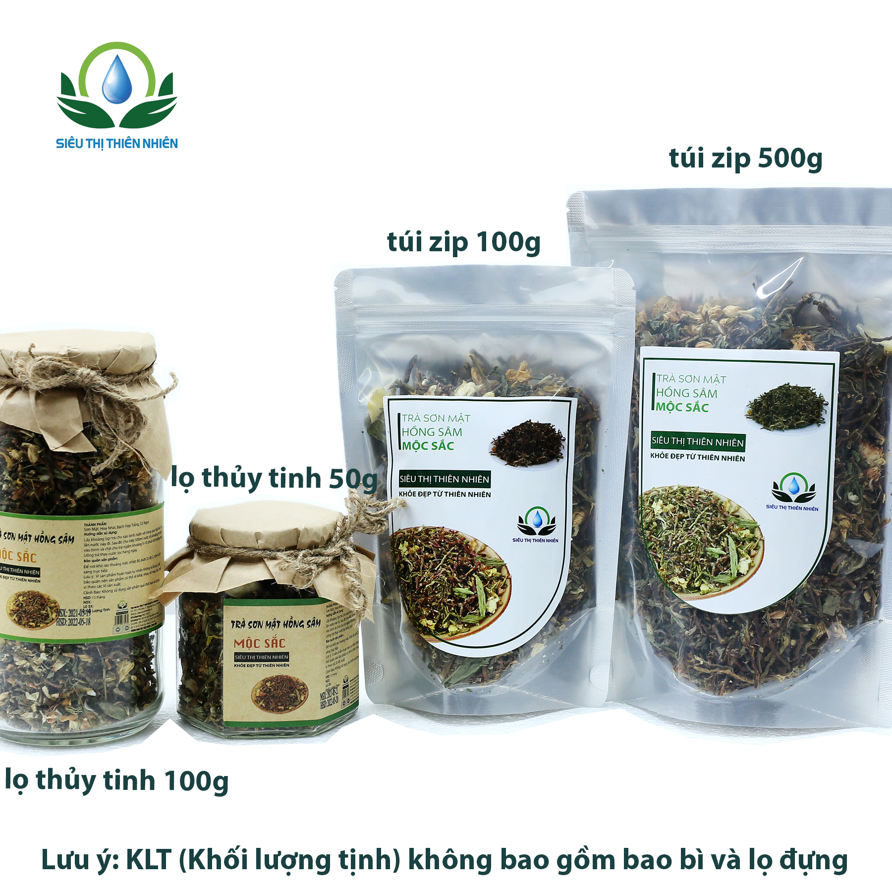 Trà Sơn Mật Hồng Sâm Mộc Sắc Gói 200g