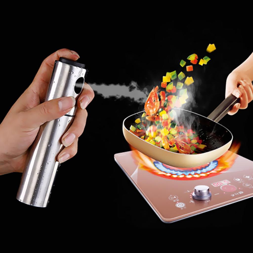 Olive Spray Stainless Steel Pump Fine Bottle Oil Sprayer Pot Cooking Tool 2x