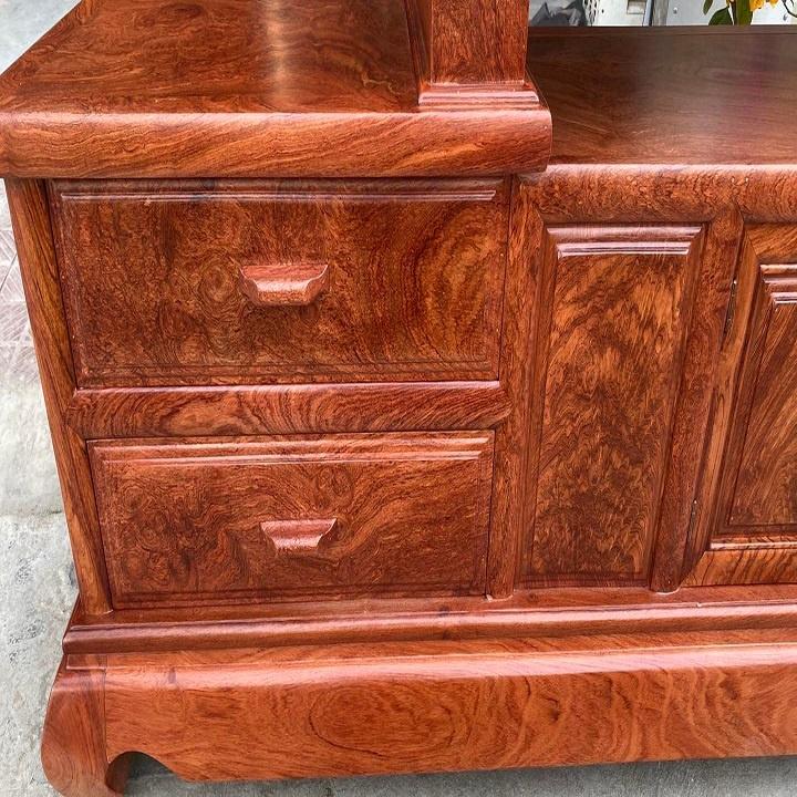 Kệ tivi vát trơn gỗ hương đá tuyển chọn vân ( Bác Duyên - Vĩnh Phúc )