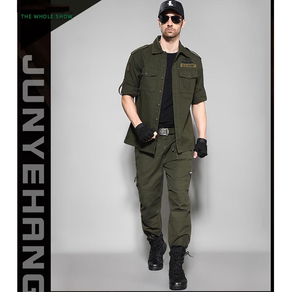 Bộ Quần Áo Lính Mỹ US ARMY Kaki cap cấp - Quần Áo Túi Hộp Nam Phong Cách Lính Hàng Chính Hãng