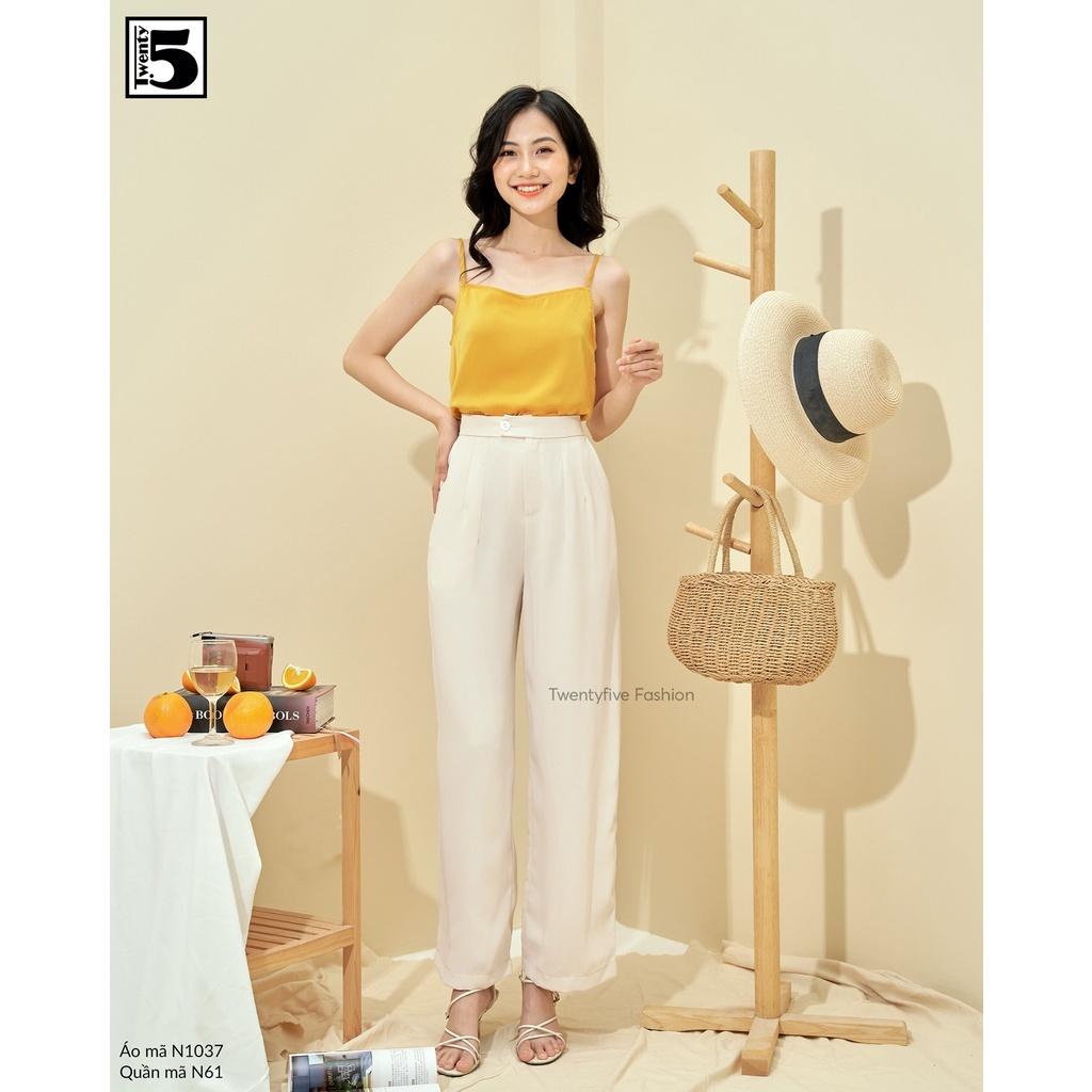Quần dáng suông nữ, ống rộng Twentyfive N61