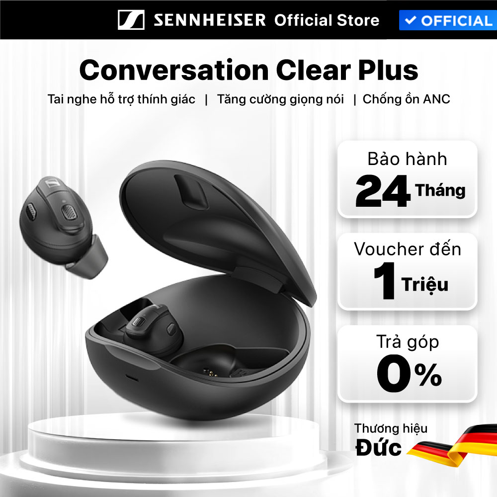 Tai nghe nhét tai Sennheiser Conversation Clear Plus hỗ trợ thính giác - Hàng chính hãng 2 năm bảo hành