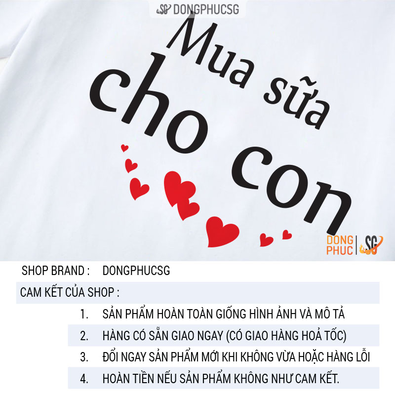 Áo gia đình 3/4/5 người dễ thương Đồng phục gia đình giá rẻ Thun cotton đủ size Màu trắng GD329T