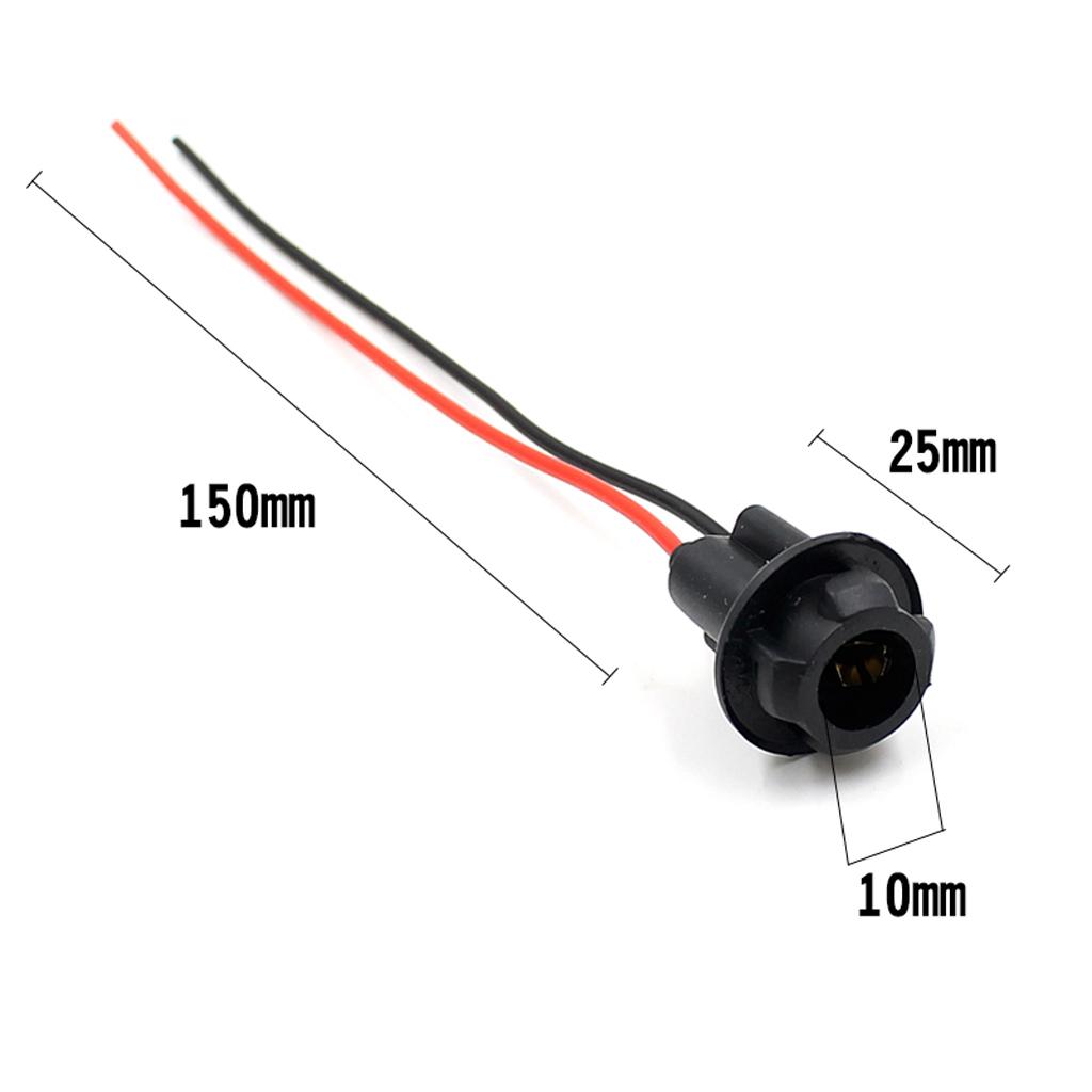 10 Pieces T10 5050 W5W Bulb Socket Holder Connector Pre-wired Adapter