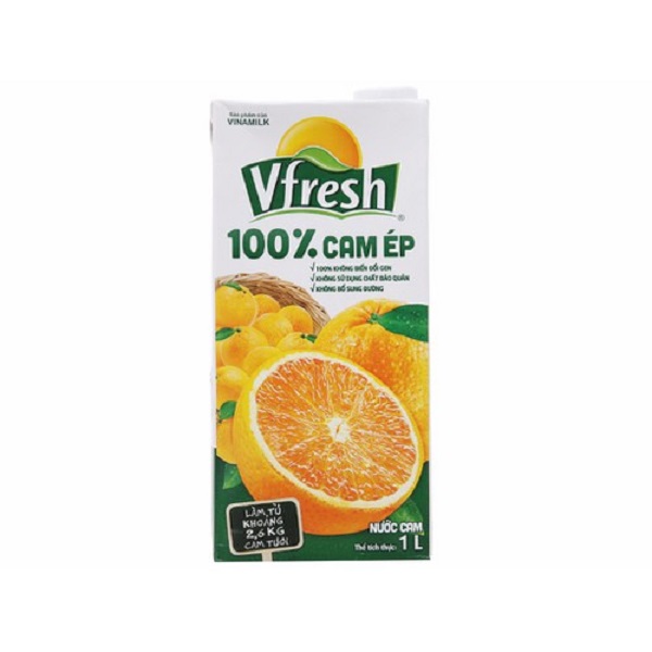Combo VFRESH Nước cam ép 100% 1 Lít -Vinamilk
