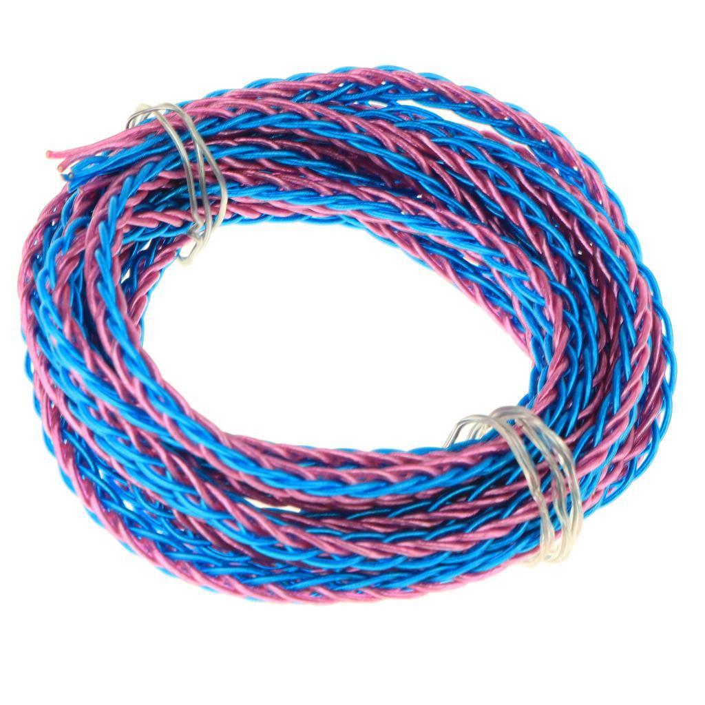 2-3pack 7N OCC Copper Wire, DIY HiFi Audio Cable for Earphone 2m Blue and Purple