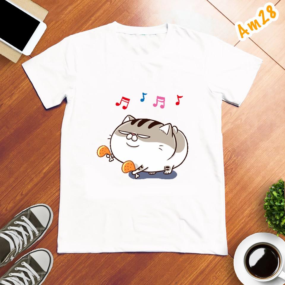 Áo thun Unisex Mèo Ami Bụng Bự Siêu Dễ Thương