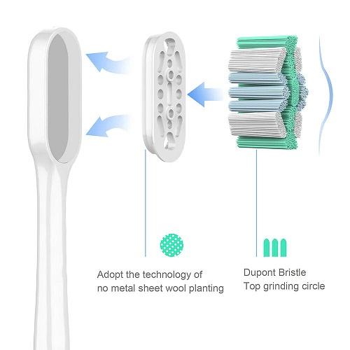 Bàn Chải Đánh Răng Điện Công Nghệ Rung Sóng Âm Cao Cấp Electric Brush Tặng Kèm 4 Đầu Bàn Chải