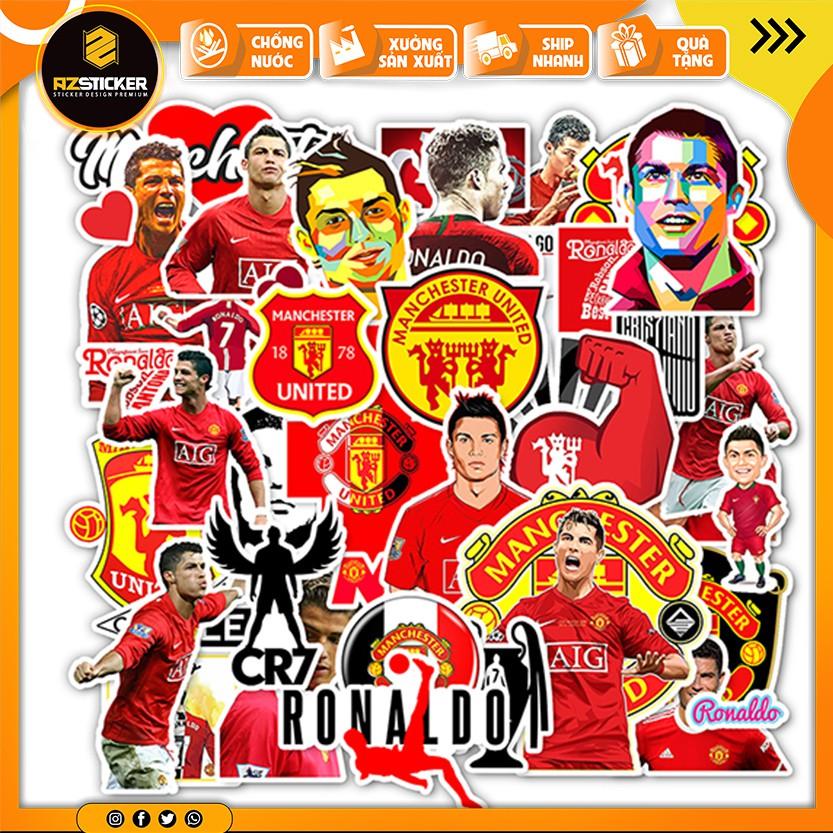 Sticker Ronaldo - Hình Dán Ronaldo Trang Trí Chất Liệu Decal Chống Nước Cắt Sẵn Dán Mũ Bảo Hiểm