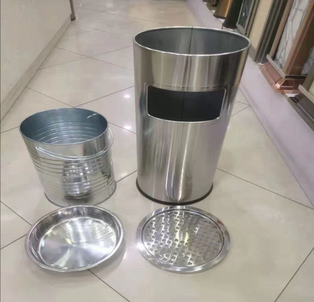 Thùng Rác Inox Gạt Tàn Thuốc  - Ø25 X 610H ( hàng cao cấp )