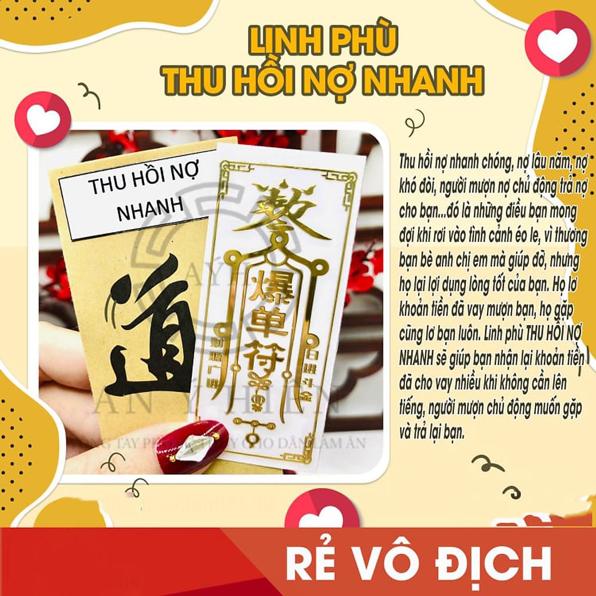 Linh Phù Tài Lộc THU HỒI NỢ NHANH thu hồi nợ nhanh chóng, nợ lâu năm, miếng dán điện thoại, laptop