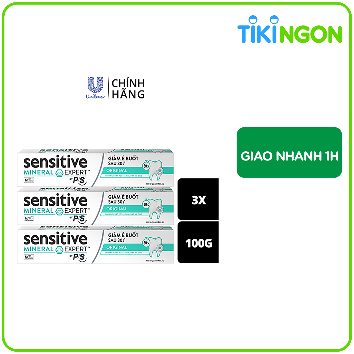 Combo 3 Kem Đánh Răng Sensitive Expert By P/S Original Chăm Sóc Chuyên Sâu 100g