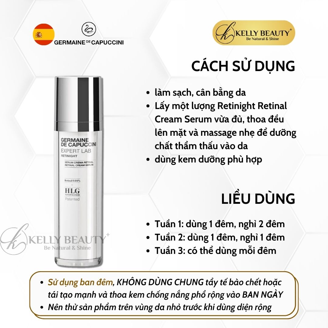 Tinh Chất Retinal Trẻ Hóa Da Germaine Expert Lab Retinight Retinal Cream Serum | Kelly Beauty
