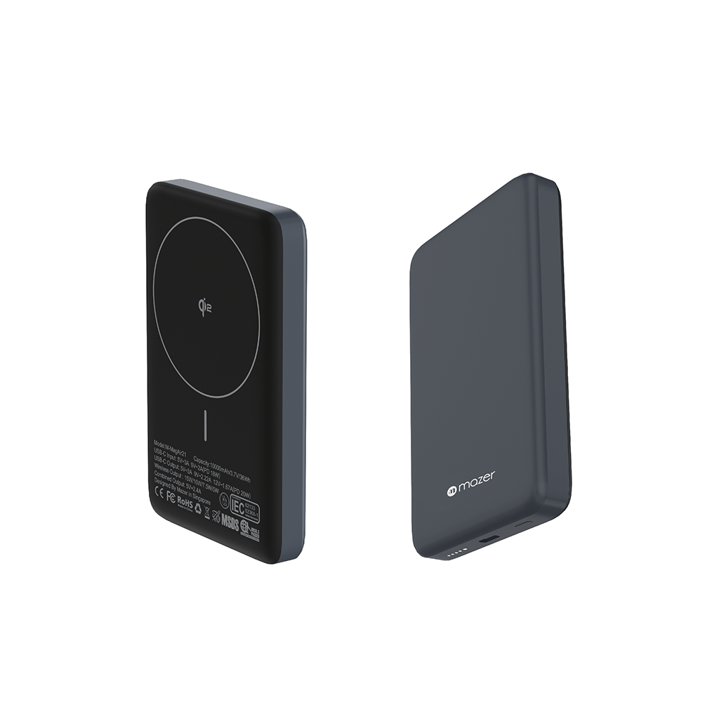 Pin dự phòng không dây từ tính siêu mỏng MagAir21 10.000mAh đạt chuẩn Qi2 15W - Hàng chính hãng