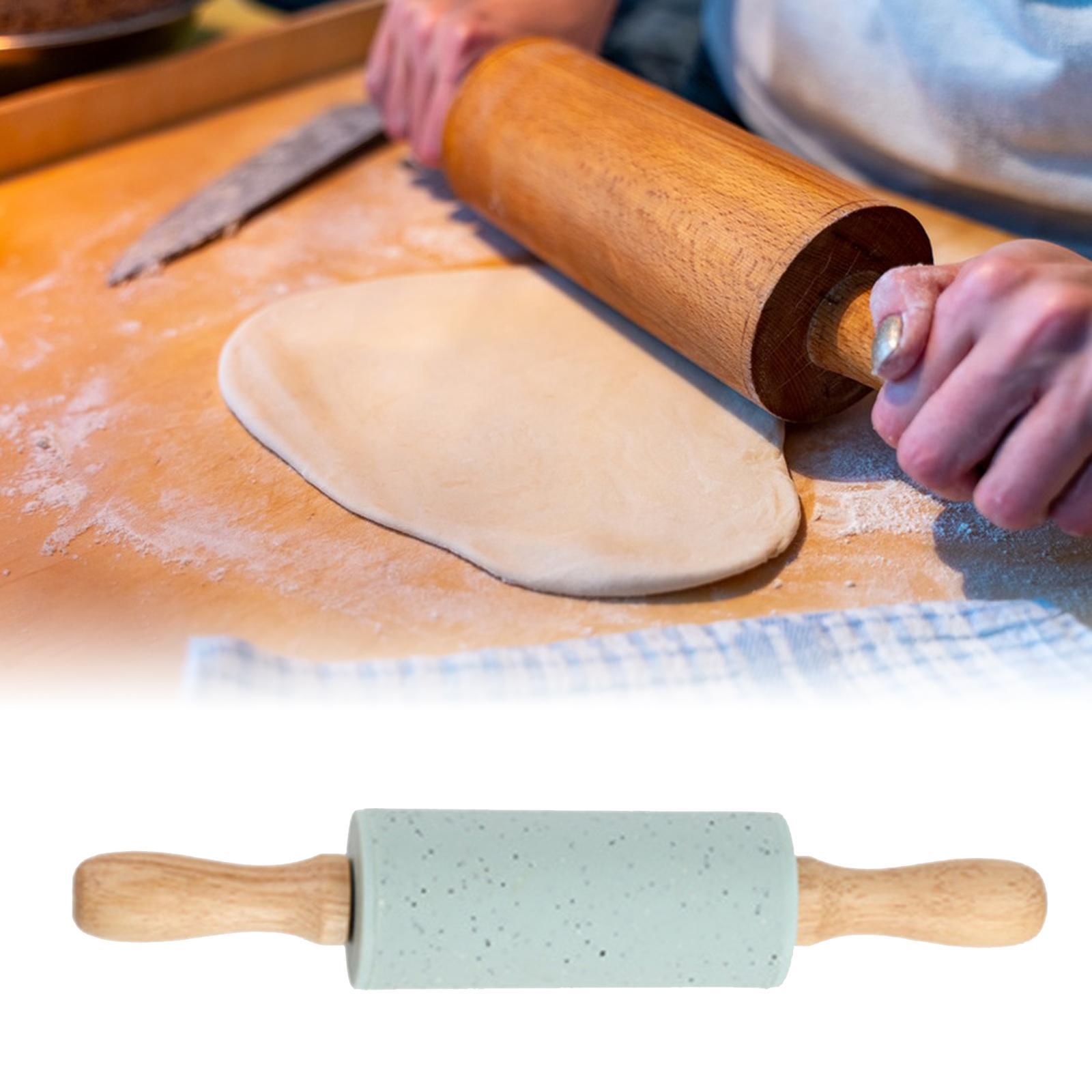 Wooden Rolling Pin for Baking Roller with Handles Handheld Easy Cleaning Roller Baking Tool for The Pastry Pizza Pie Kitchen Gadgets