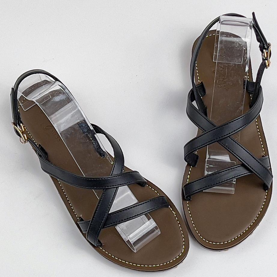 Sandal nữ đế bệt quai hậu dây mảnh, quai da mềm form ôm chân, 3 màu thời trang, - Mayasho A01