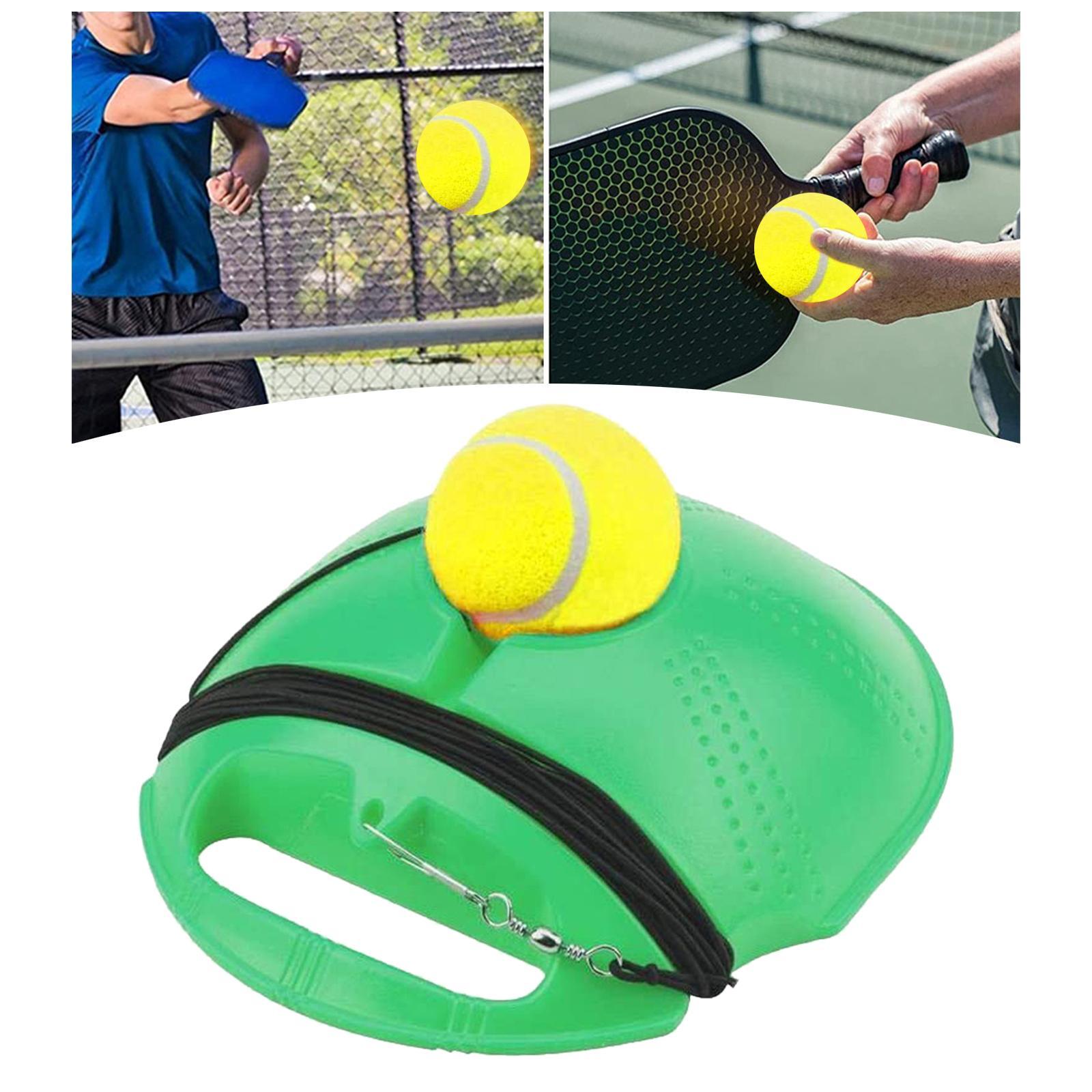 Tennis Trainer Ball Single Trainer with Tennis Ball Portable with Handle Tennis Training Aid for Beginners Kids Adults