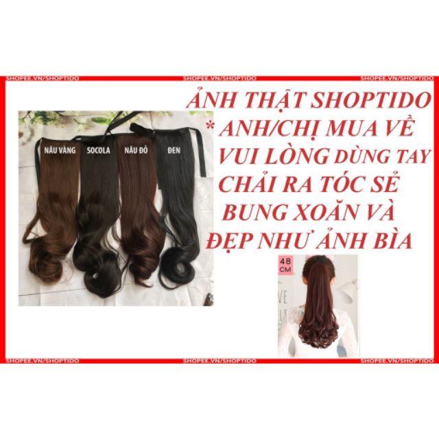 Tóc giả giá rẻ tóc cột xoăn đuôi