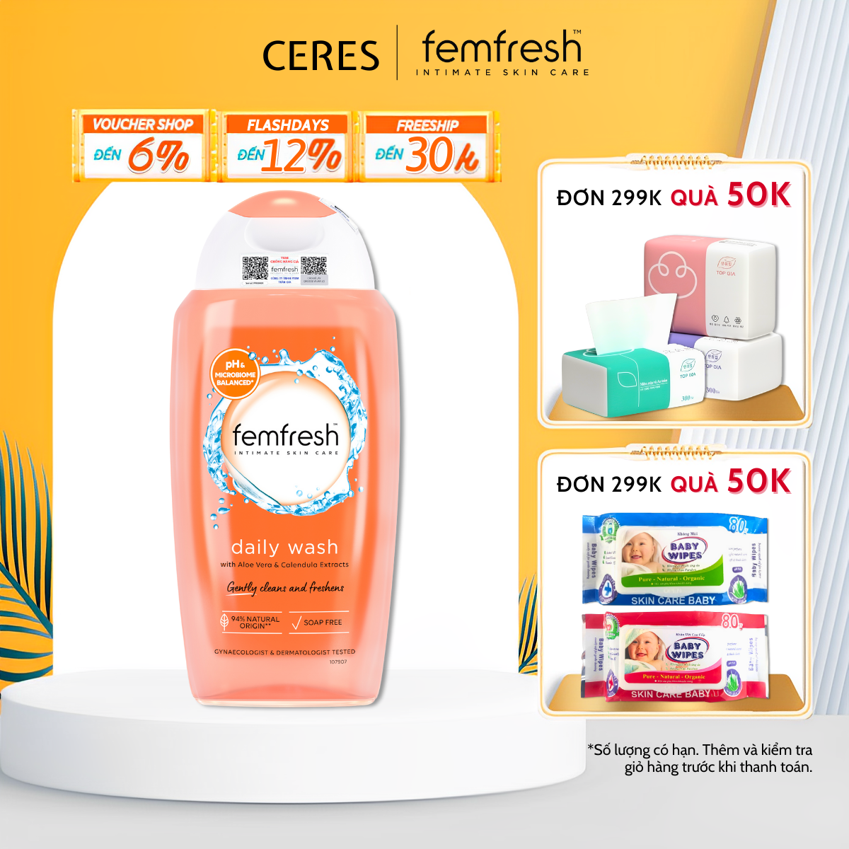 Dung Dịch Vệ Sinh Phụ Nữ Femfresh Daily Wash DDVS Phụ Nữ Intima 250ml