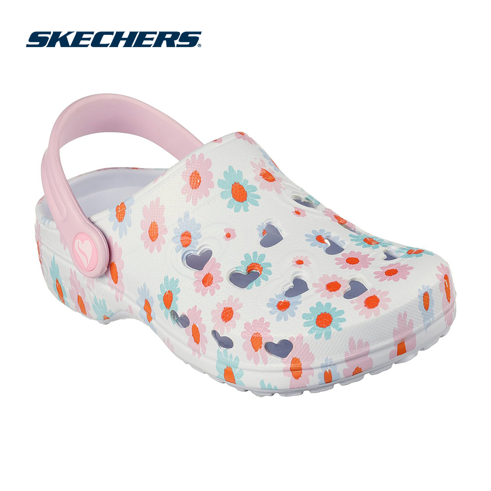 Skechers Bé Gái Dép Đúc Bít Mũi Đi Mưa Thường Ngày, Đi Học Foamies Sweetheart EVA, Foamies, Hanger Optional - 308355L-WPK