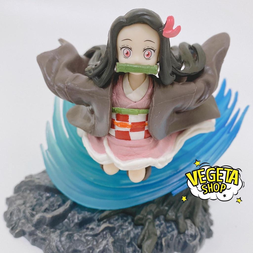 Mô hình Kimetsu No Yaiba - Mô hình thanh gươm diệt quỷ - Kamado Nezuko 2 mặt để thay hiệu ứng cực đẹp - 11x12x13cm