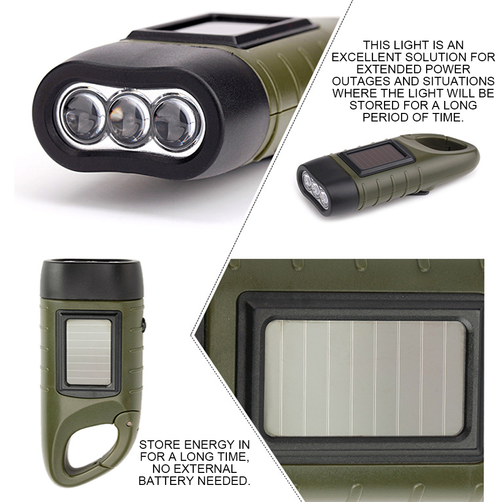 Đèn Led Sử Dụng Năng Lượng Mặt Trời Có Tay Quay