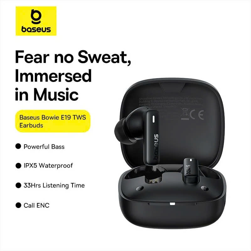 Tai Nghe Không Dây Baseus Bowie E19 (Bluetooth v5.3, TWS, 33H) hàng chính hãng