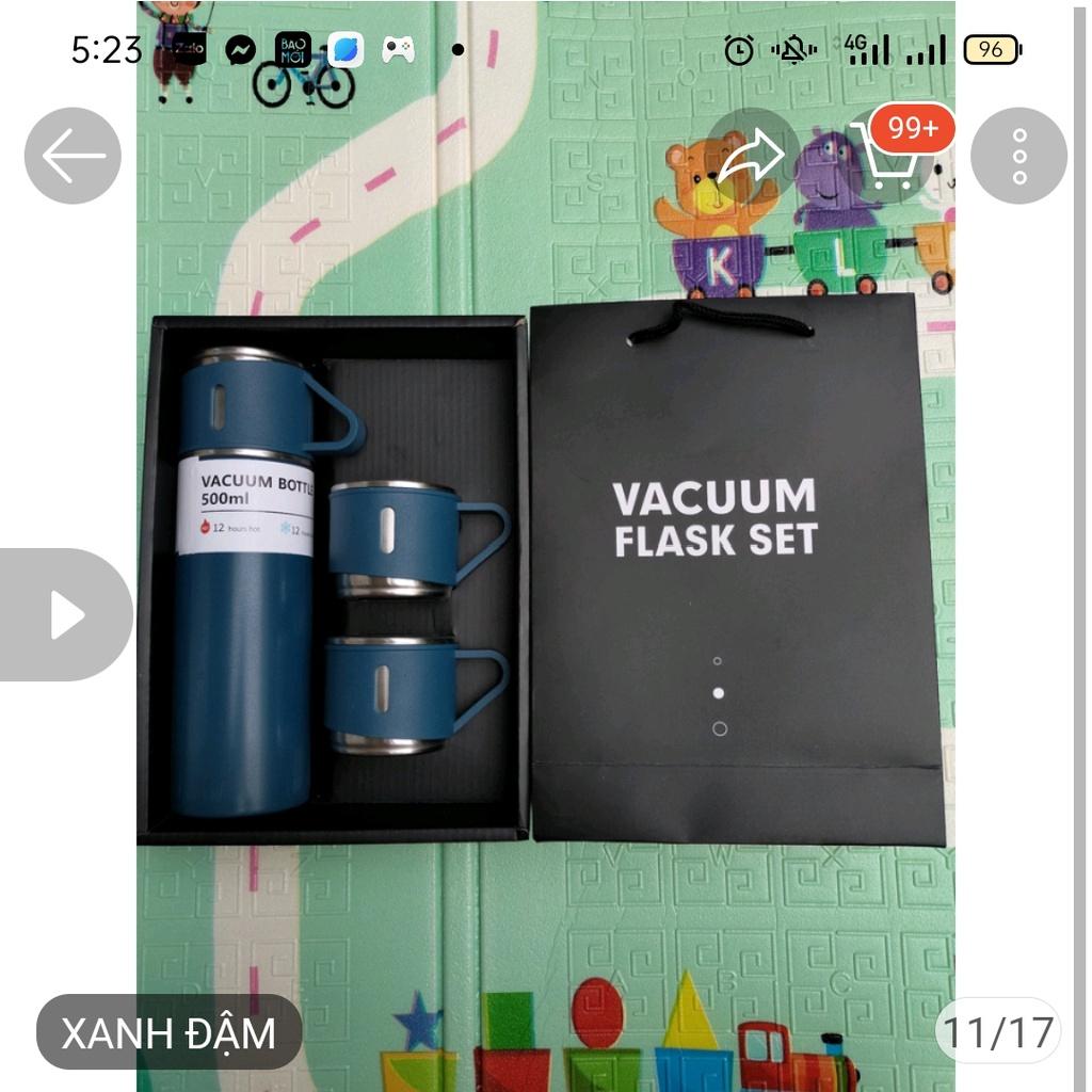 Bình giữ nhiệt 500ml kèm 2 cốc cao cấp