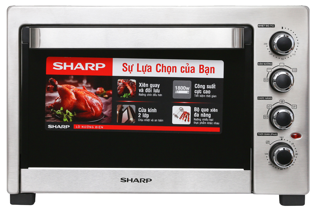 Lò nướng Sharp EO-A384RCSV-ST 38 lít, Công suất 1800W - Hàng chính hãng