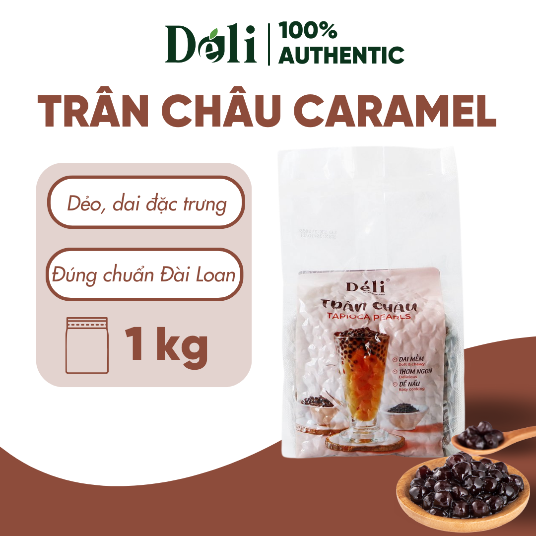 nguyên liệu tự nhiên . Trân châu dẽo dai truyền thống gói 1kg , HSD 8 tháng