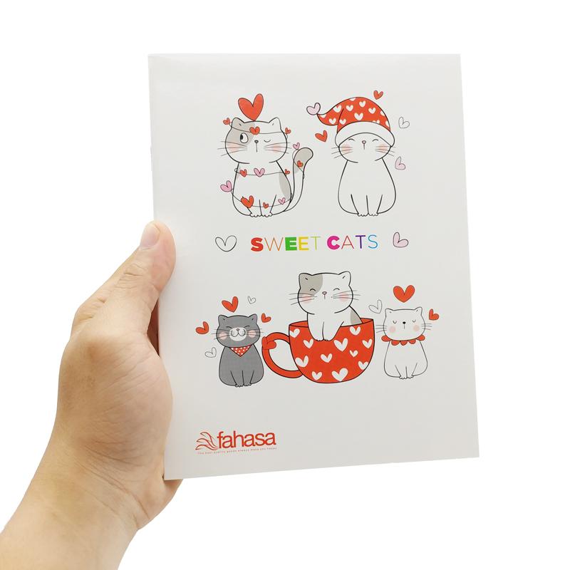 Combo 5 Tập Học Sinh Mèo Đôi - 4 Ô Ly 96 Trang 120gsm - Fahasa 02 (Mẫu Bìa Giao Ngẫu Nhiên)