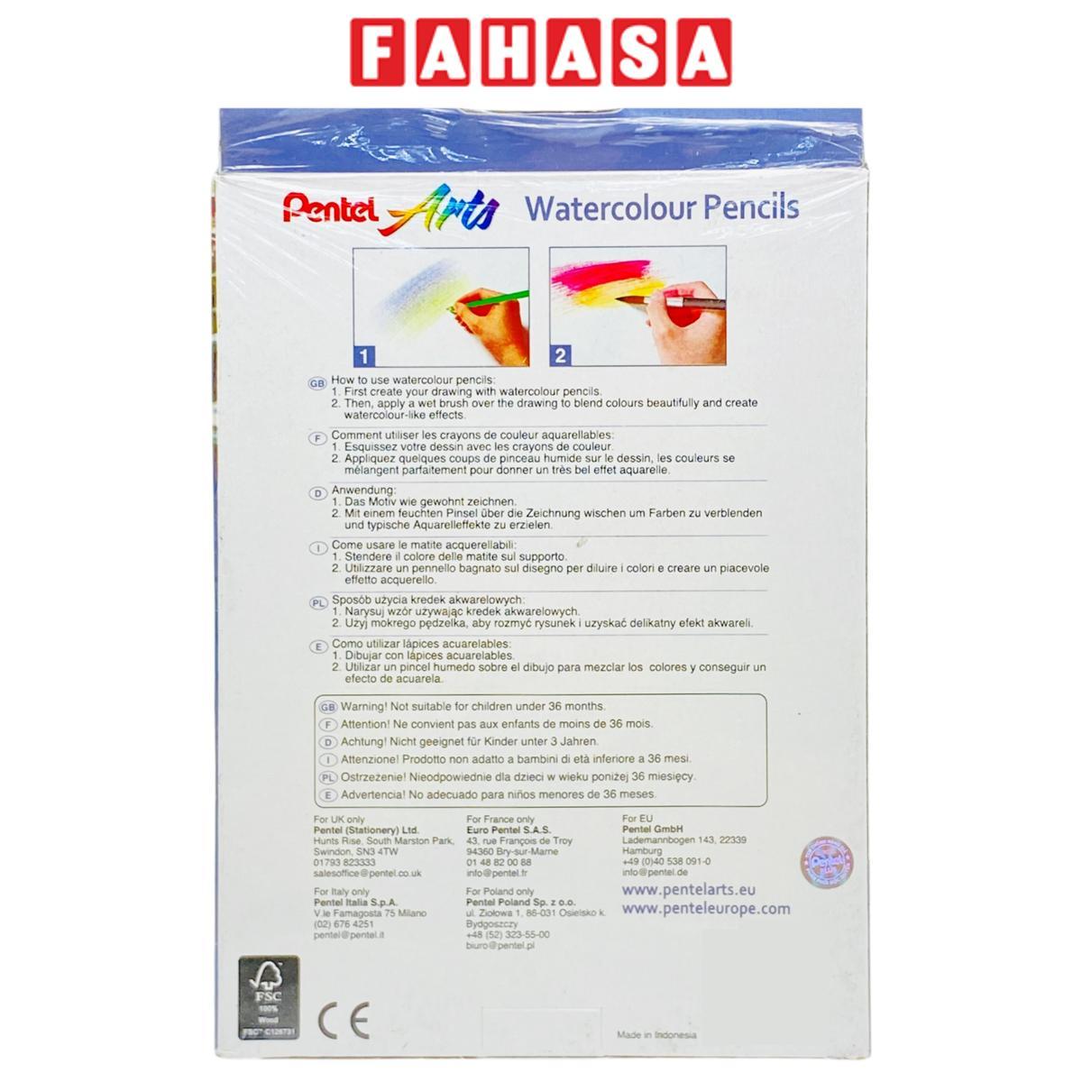 Hộp 36 Bút Chì Màu Nước - Pentel CB9-36U