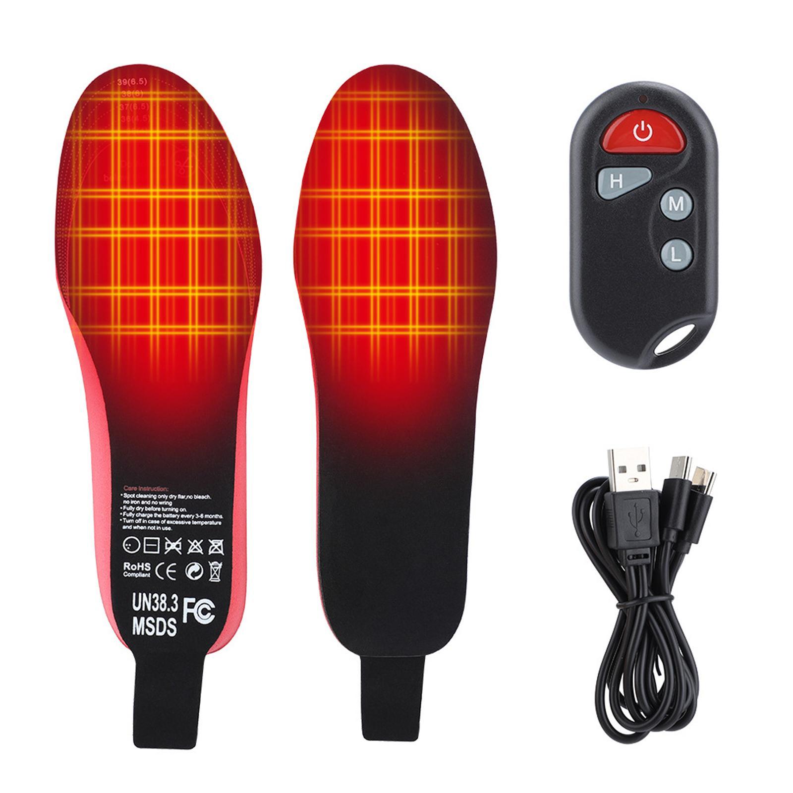 2100mAh Electric Heated Insoles Rechargeable for Outdoor Sports Camping