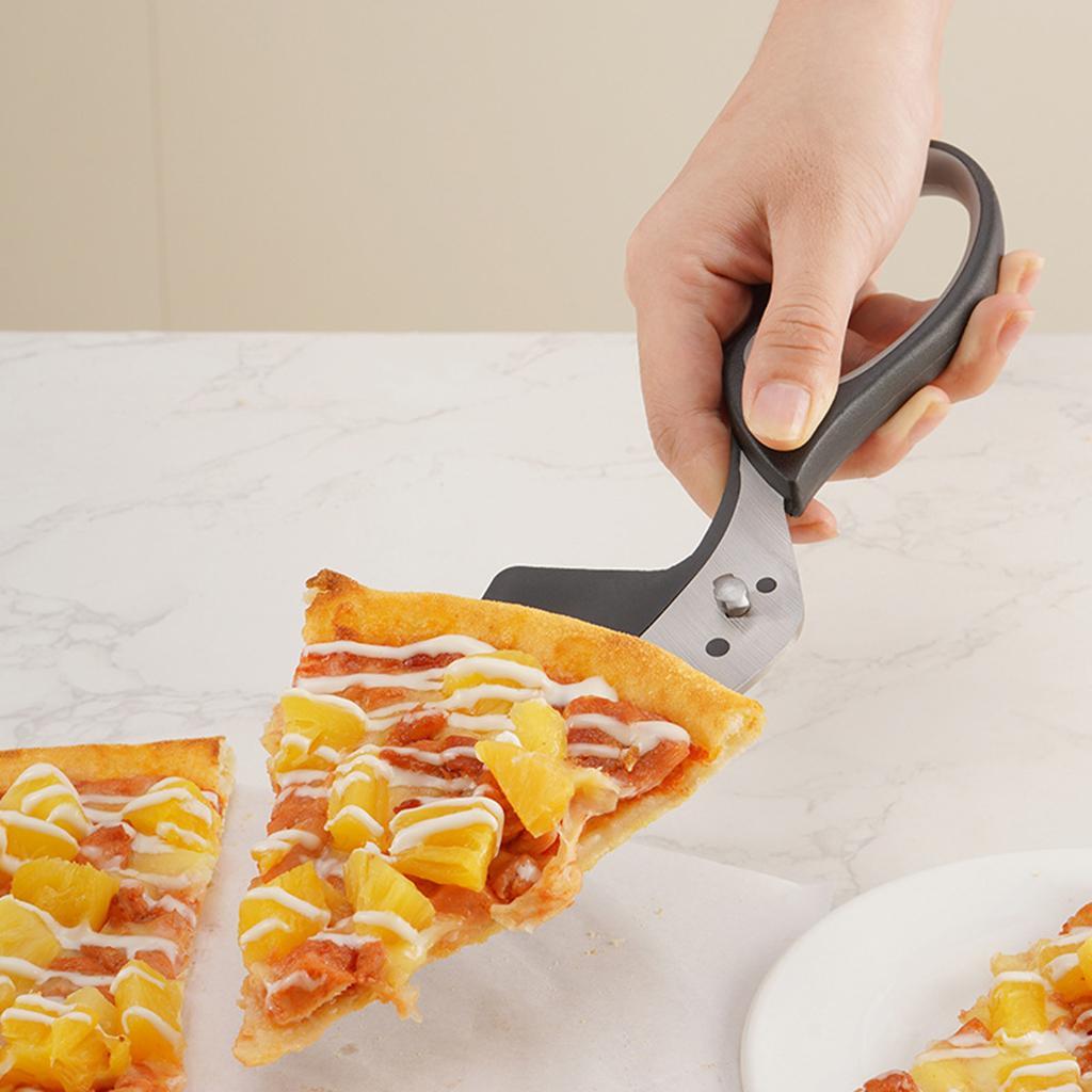 2X 2 in 1 Pizza Shovel Scissors Waterproof Removable Board Spatula Sharp