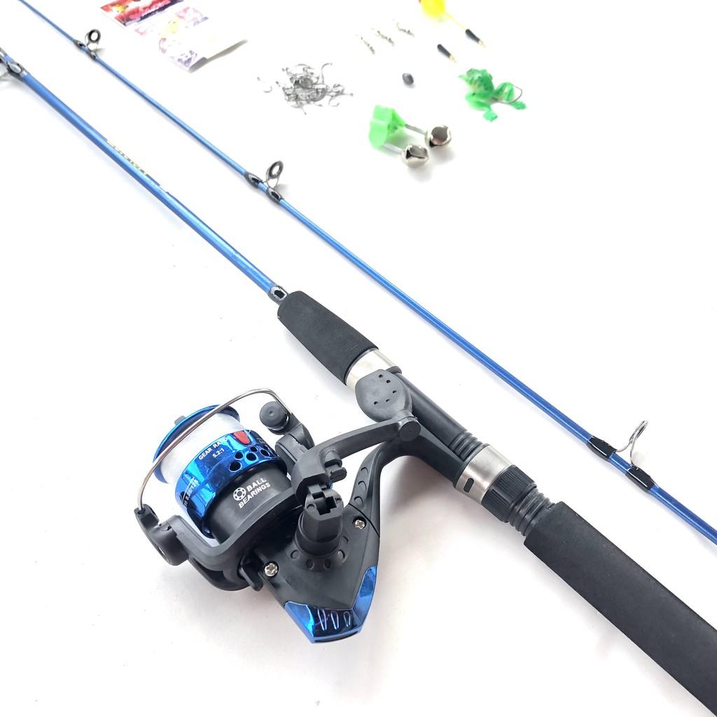Bộ cần câu 2 khúc Shimano đặc xanh chính hãng - - Top1VN
