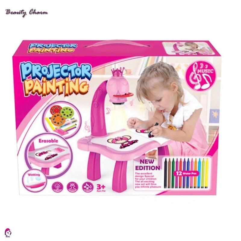 Đồ Chơi Đèn Chiếu Sáng Tập Vẽ Thông Minh Cho Bé, Đèn Bàn Máy Chiếu 3D Nhiều Hình Ngộ Nghĩnh