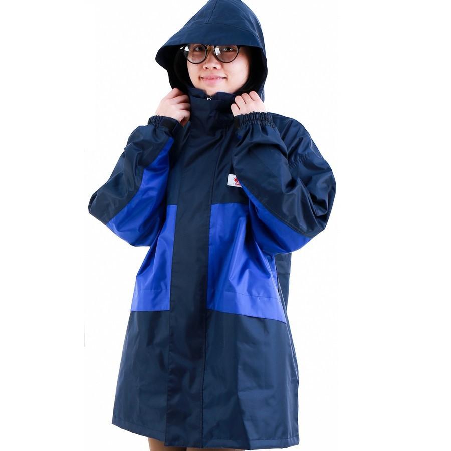 Áo Mưa Bộ Cao Cấp 2 Lớp - Quần Áo Mưa 1 Người Có Mũ, Túi Đựng, Khóa Kéo Siêu Bền, Không Thấm Nước Đủ Size