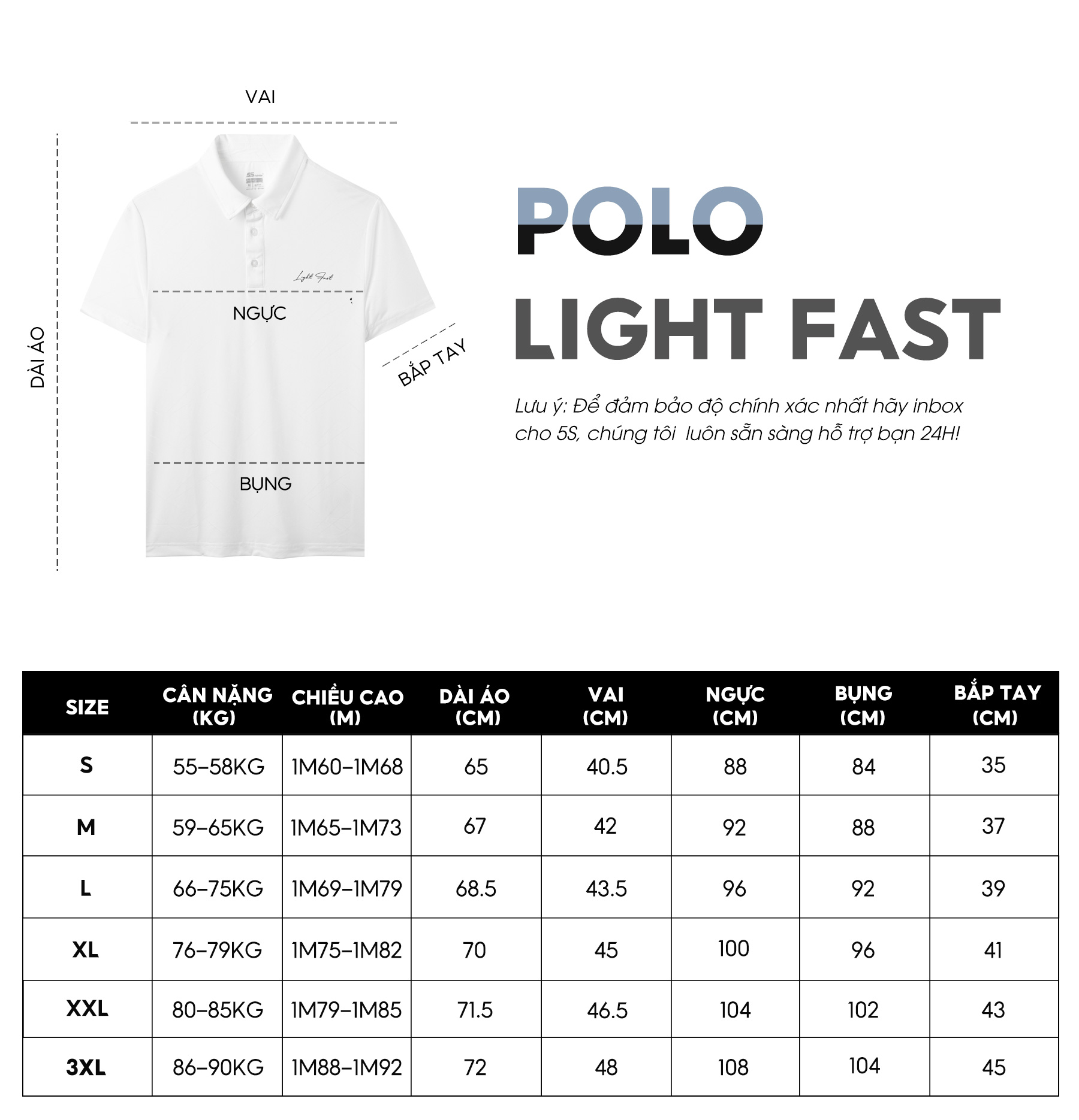 Áo Polo Nam 5S LIGHT FAST, Chất Liệu FREEZING, SIêu Mát, Mềm Mịn, Chống Nhăn, Thân Thiện Với Da (APC23032)