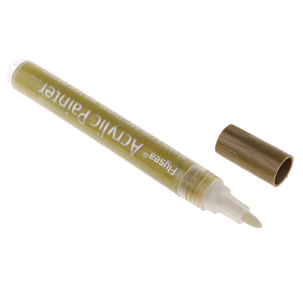 Acrylic Paint Markers Art Permanent Painting Metal Glass Markers Pen 3Pcs