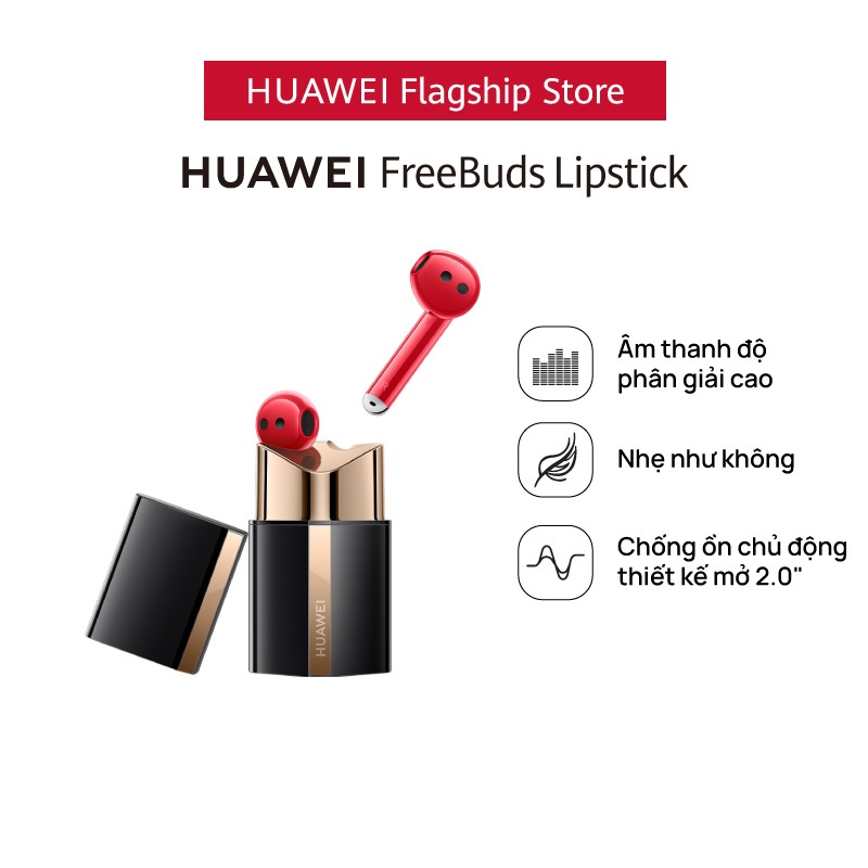 Tai Nghe Không Dây HUAWEI FreeBuds Lipstick | Âm Thanh Độ Phân Giải Cao | Nhẹ Như Không | Chống Ồn Chủ Động Thiết Kế Mở 2.0 | Hàng Chính Hãng