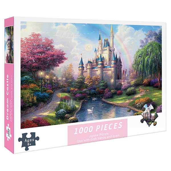 Bộ Tranh Ghép Xếp Hình 1000 Pcs Jigsaw Puzzle Lâu Đài Tưởng Tượng Bản Cao Cấp