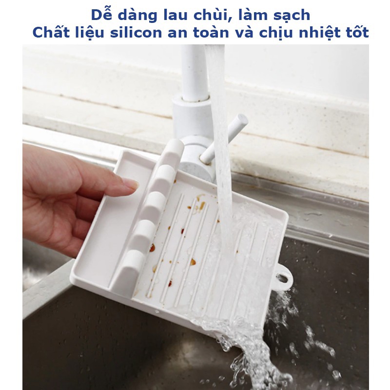 Giá Để Dụng Cụ Nhà Bếp Đa Năng Chống Trượt Tiện Lợi (đựng nắp vung xoong nồi, đựng thìa đũa nấu ăn tiện lợi )