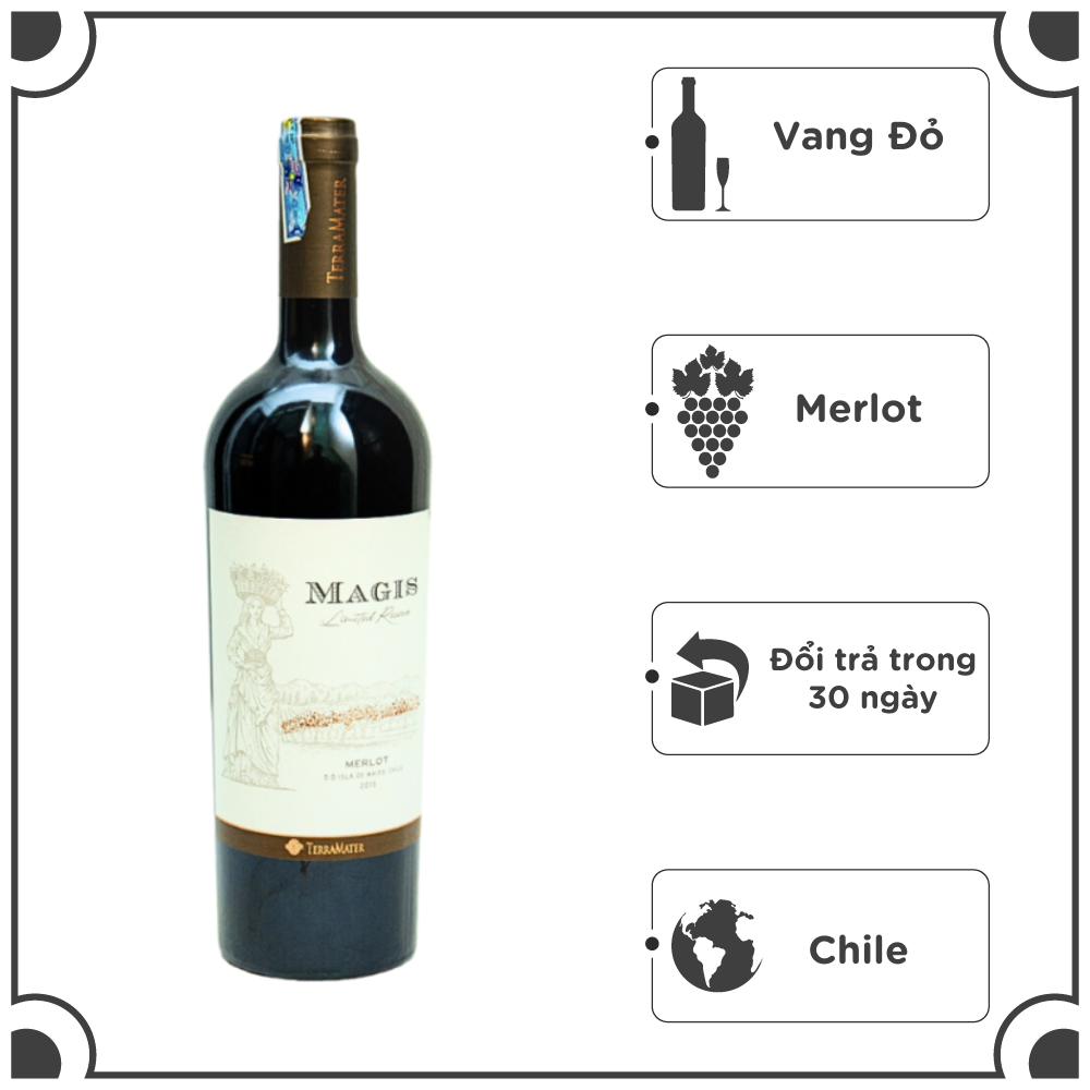 Rượu Vang Đỏ Chile TerraMater Magis Merlot