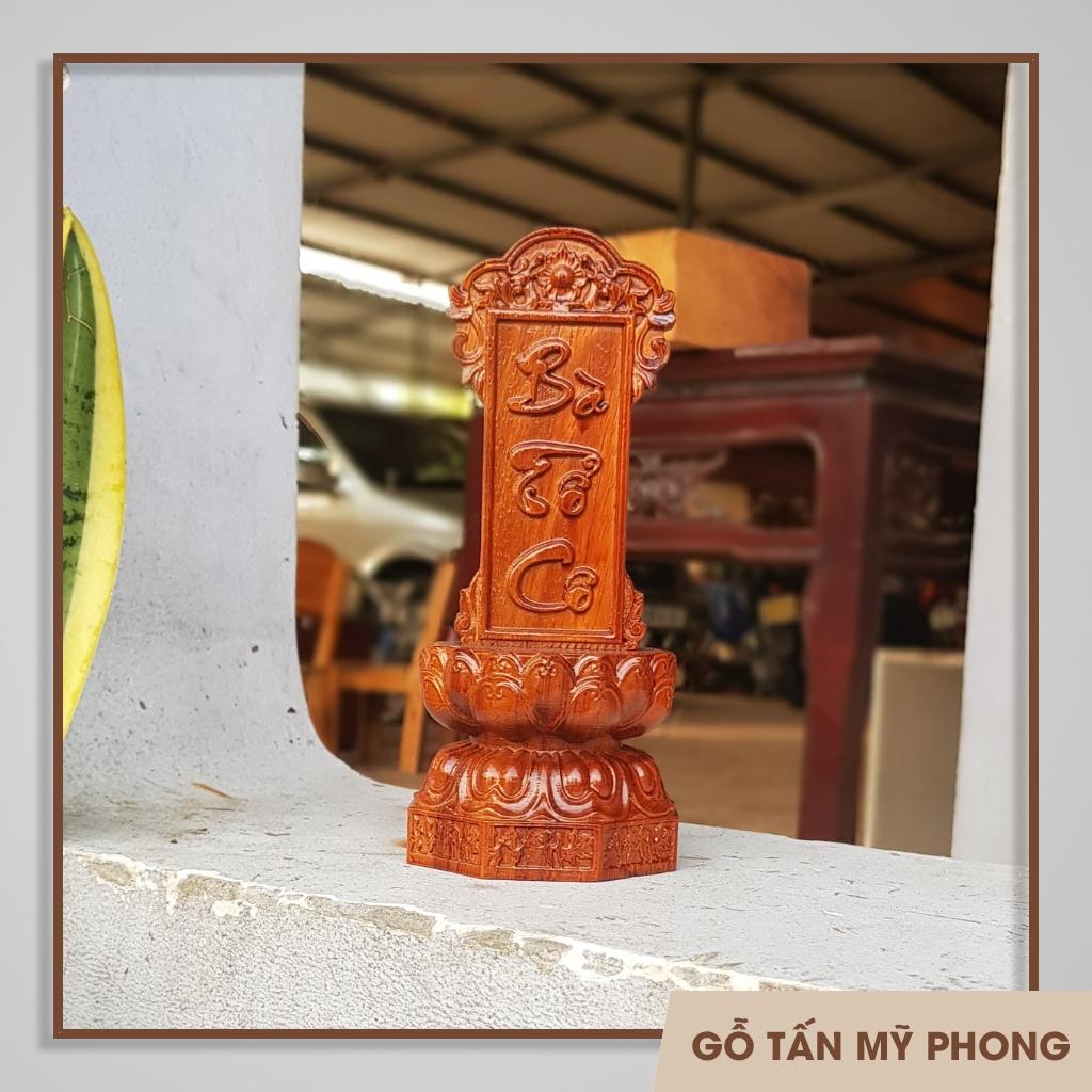 Bài vị thờ - Linh vị thờ BÀ TỔ CÔ gỗ tự nhiên, thờ gia tiên | Nội dung chạm khắc theo yêu cầu