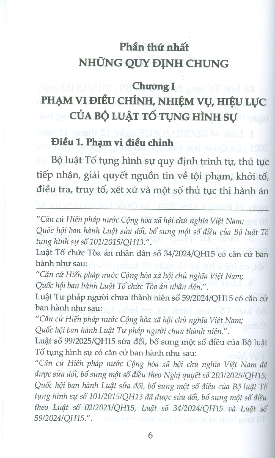 Bộ Luật Tố Tụng Hình Sự Năm 2015 (Sửa Đổi, Bổ Sung Năm 2021, 2024, 2025)