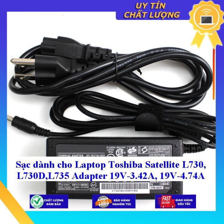 Sạc dùng cho Laptop Toshiba Satellite L730 L730DL735 Adapter 19V-3.42A 19V-4.74A - Hàng Nhập Khẩu New Seal