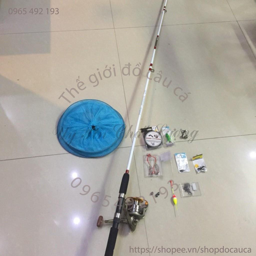Bộ cần 2 khúc shimano 2,7 m máy lc 7000