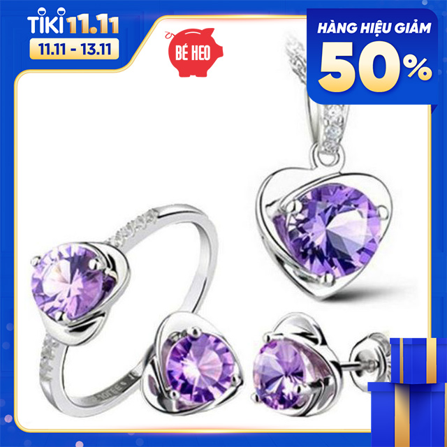 Bộ trang sức 3 món trái tim BHB63