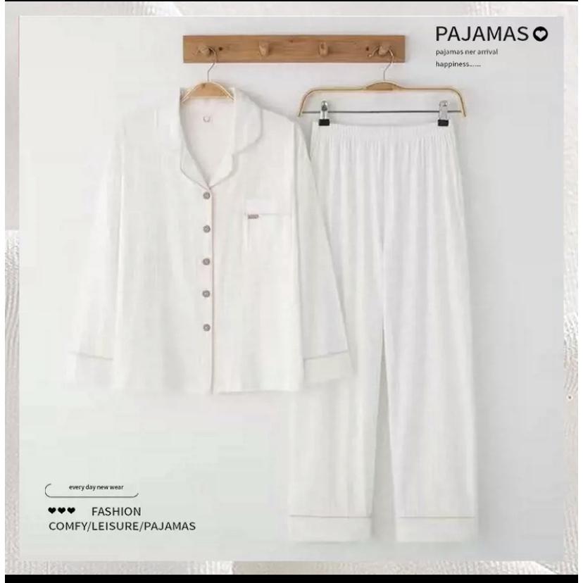 Bộ Ngủ Pỵama Trơn Cổ Bẻ Chất Cotton Form Đẹp Chất Xịn